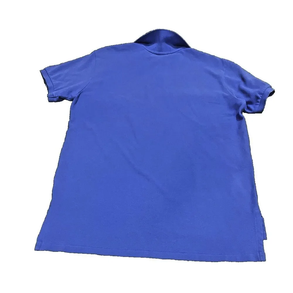 Polo Ralph Lauren Vintage 90s Custom Fit Blue with Orange Pony Polo — Large